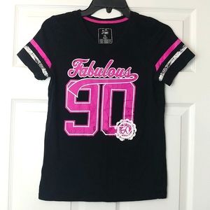 4/$15 🌻 Girls XL Fabulous 90 Jersey T-Shirt Pink